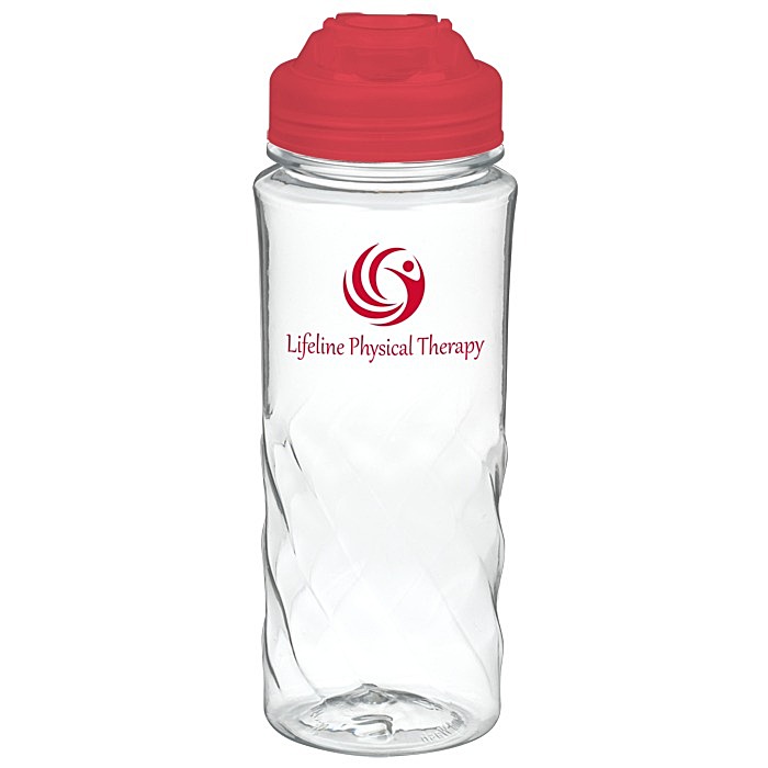 Custom Refresh Captivate Water Bottle with Flip Lid - 20 oz - Clear