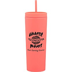 Custom Dash Soft-Touch Acrylic Tumbler with Straw - 17 oz - Closeout Colour