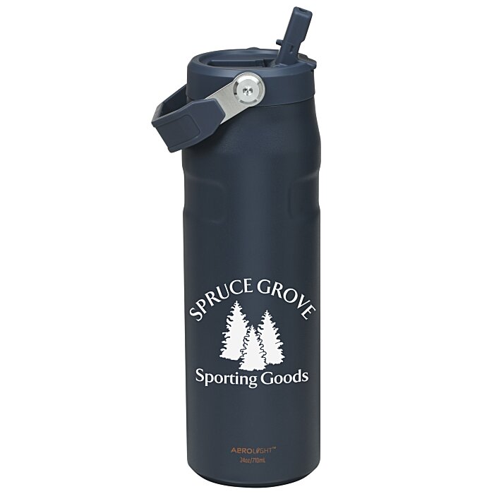 Custom Stanley IceFlow Aerolight Vacuum Bottle with Flip Straw Lid - 24 oz.