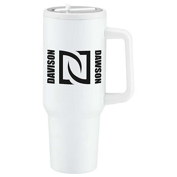 Custom Gullfoss Vacuum Mug with Flip Up Straw - 40 oz