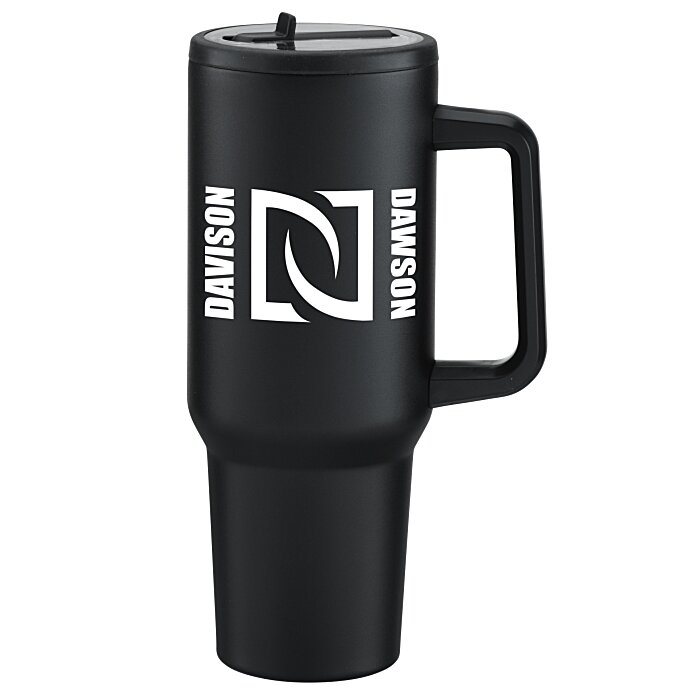 Custom Gullfoss Vacuum Mug with Flip Up Straw - 40 oz