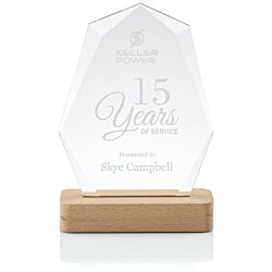Custom Babylon Starfire Glass Award - 7 1\u0026#047;2 inches