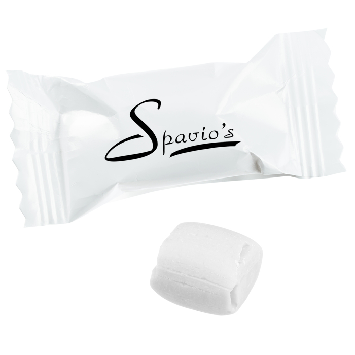 Custom Buttermint Candies - White Wrapper