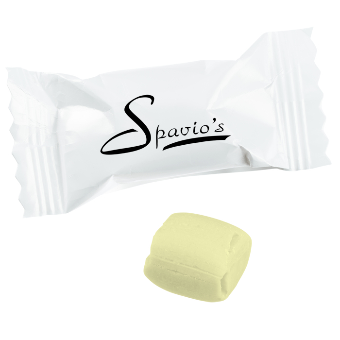 Custom Buttermint Candies - White Wrapper