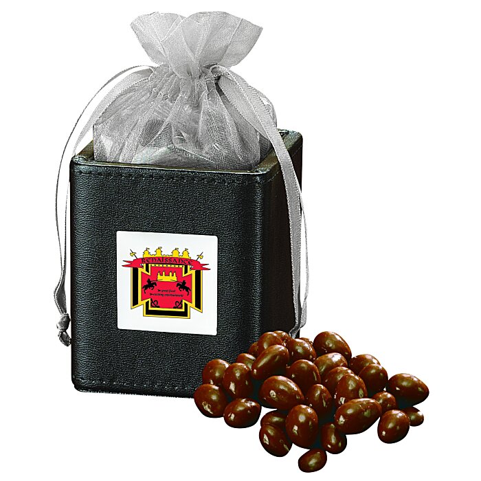 Custom Leatherette Desk Caddy - Chocolate Almonds
