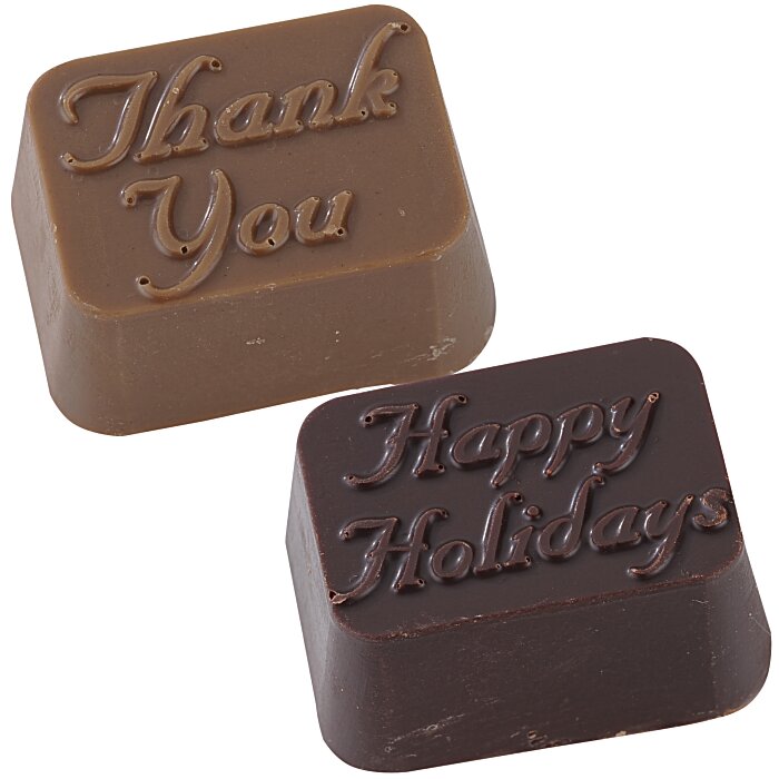 Custom Chocolate Bites - 12-Piece - Silver Box