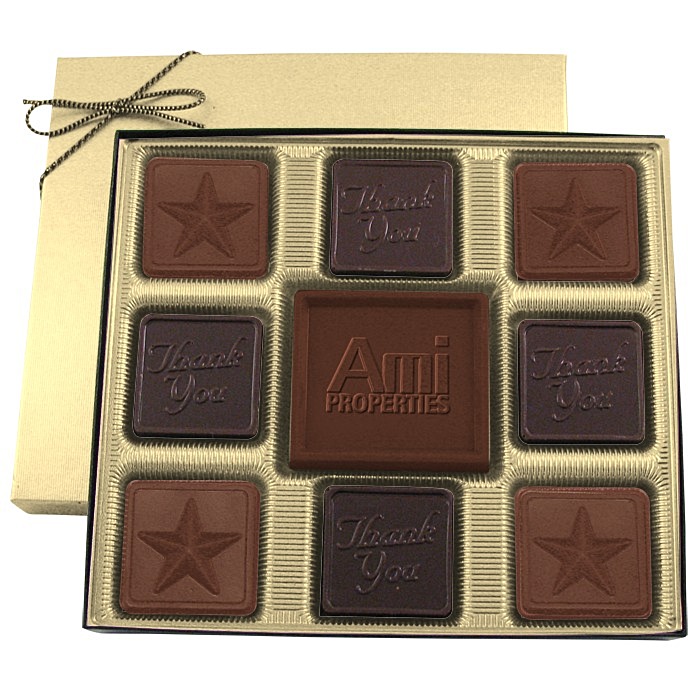 Custom Centrepiece Chocolates - 6 ounces - Thank You & Star