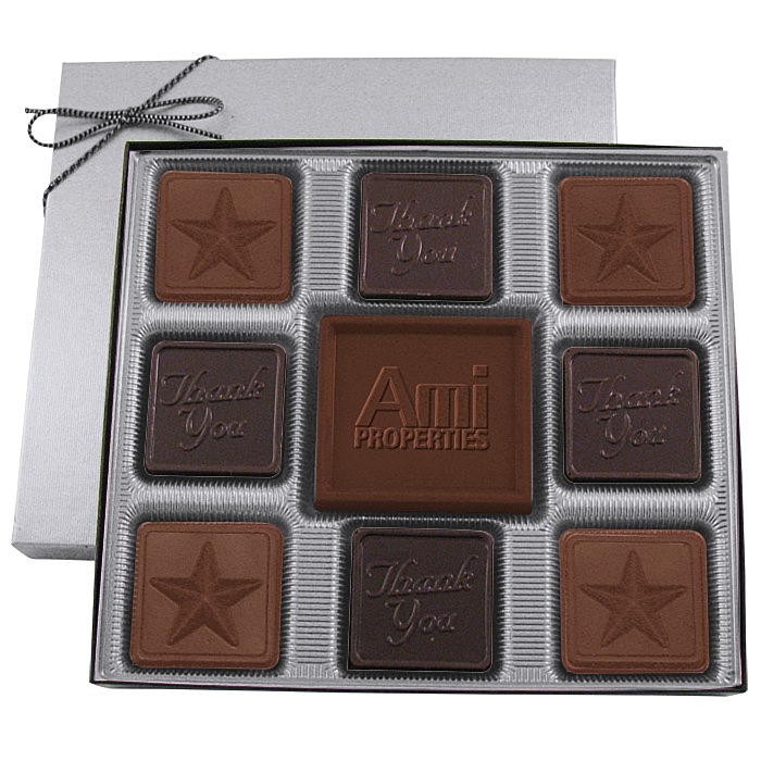 Custom Centrepiece Chocolates - 6 ounces - Thank You & Star