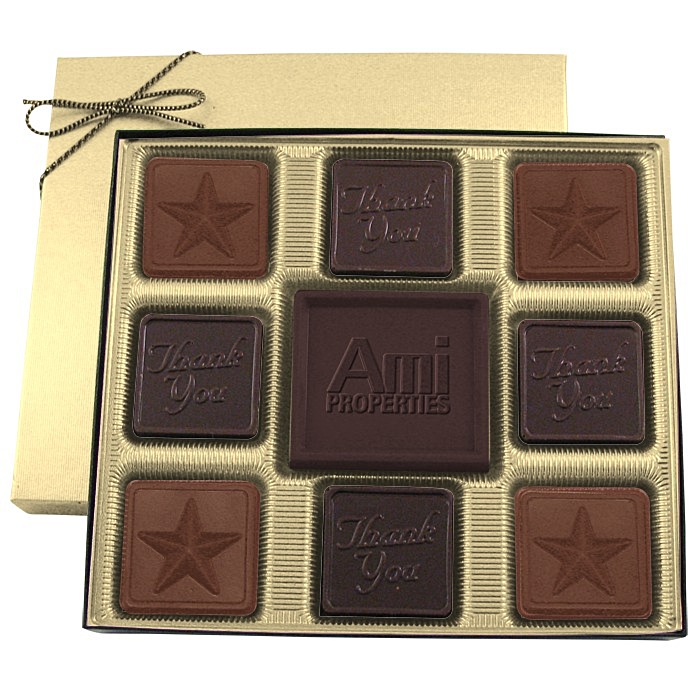 Custom Centrepiece Chocolates - 6 ounces - Thank You & Star