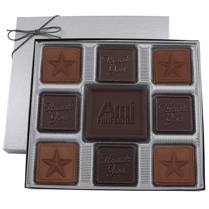 Custom Centrepiece Chocolates - 6 ounces - Thank You & Star