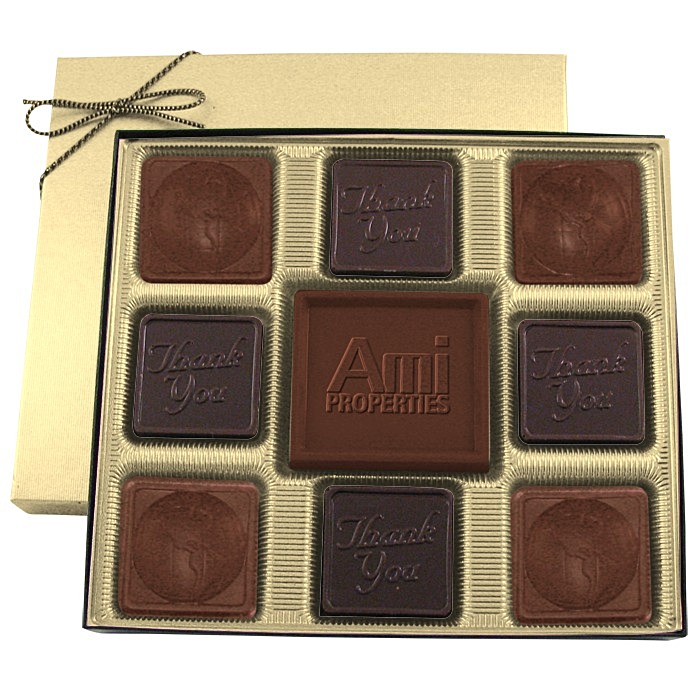 Custom Centrepiece Chocolates - 6 ounces - Thank You & Globe