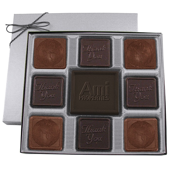 Custom Centrepiece Chocolates - 6 ounces - Thank You & Globe
