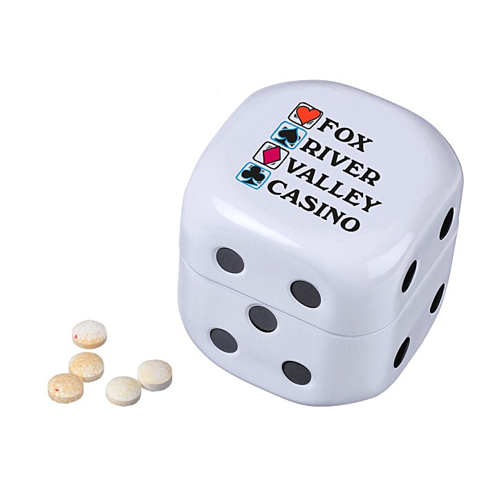 Custom Roll-of-the-Dice Tin with Sugar-Free Mints