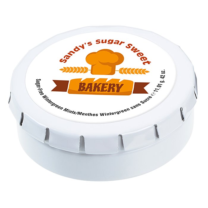 Custom Round Mint Tin with Full Colour Dome - 1-3/4
