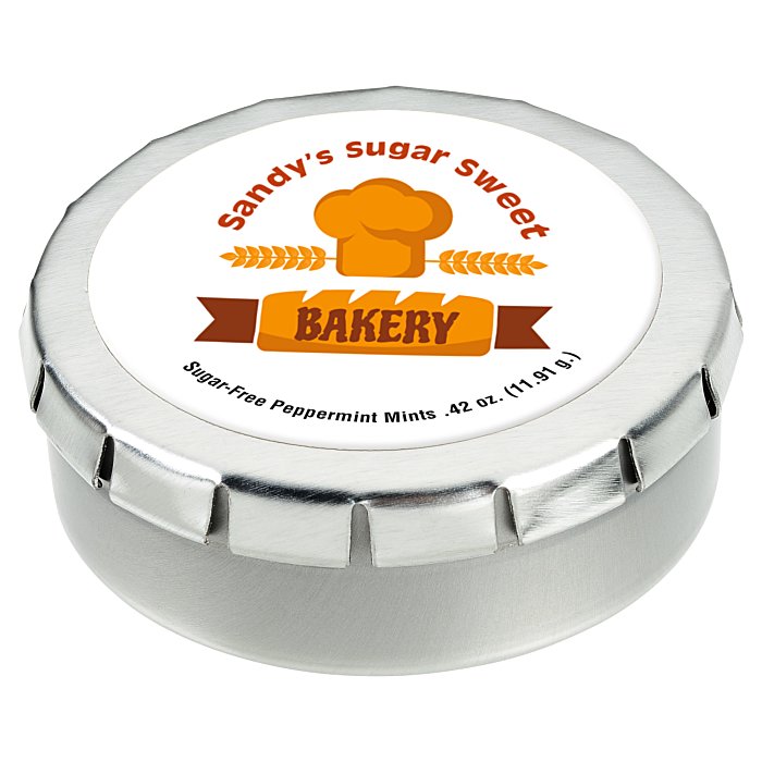 Custom Round Mint Tin with Full Colour Dome - 1-3/4