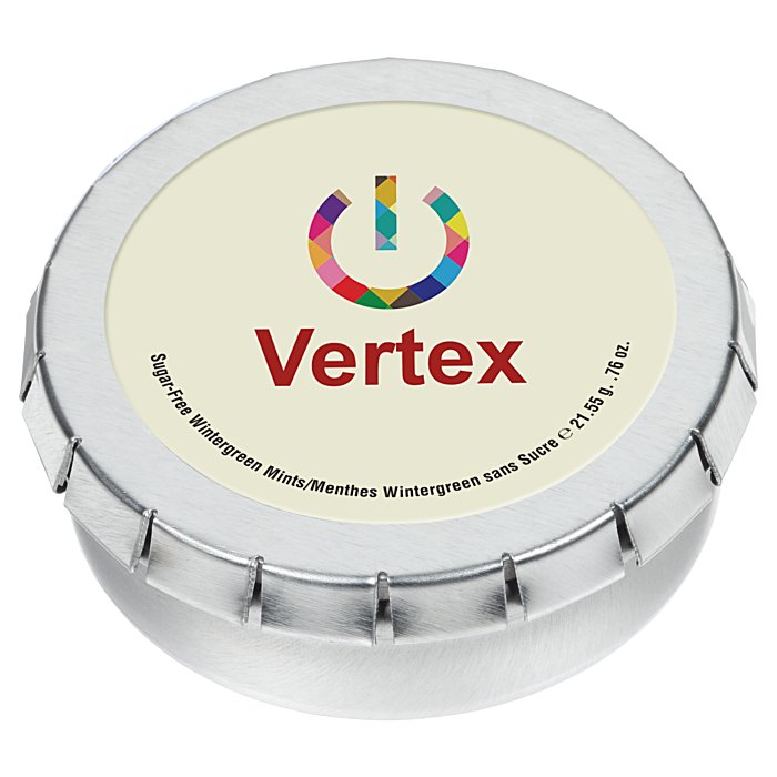 Custom Round Mint Tin with Full Colour Dome - 2-1/8