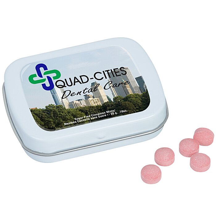 Custom Hinged Mint Tin with Full Colour Dome - Small