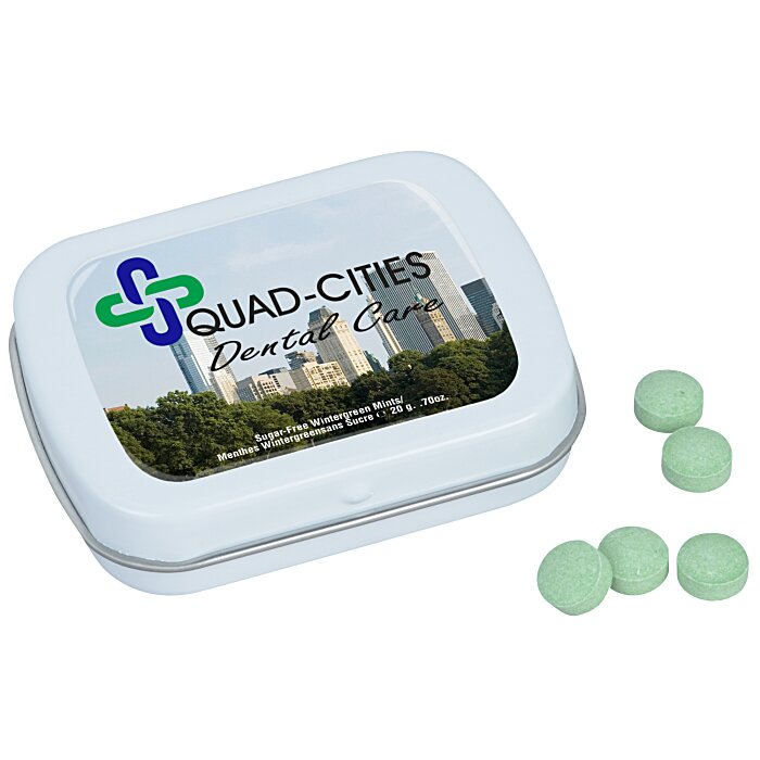 Custom Hinged Mint Tin with Full Colour Dome - Small