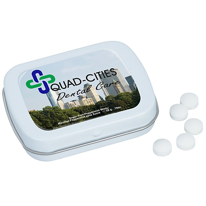 Custom Hinged Mint Tin with Full Colour Dome - Small