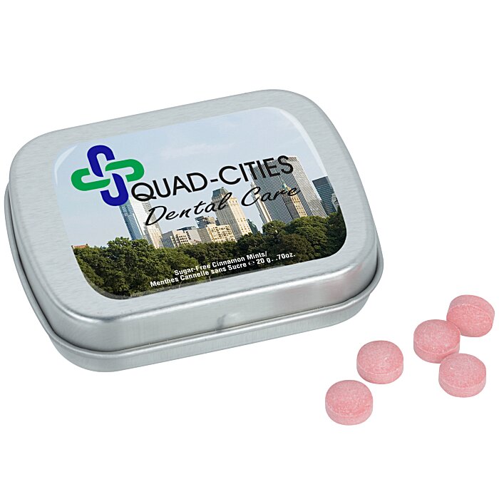 Custom Hinged Mint Tin with Full Colour Dome - Small