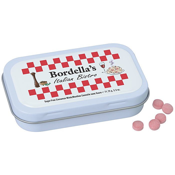 Custom Hinged Mint Tin with Full Colour Dome - Large