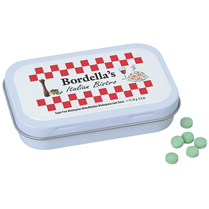 Custom Hinged Mint Tin with Full Colour Dome - Large