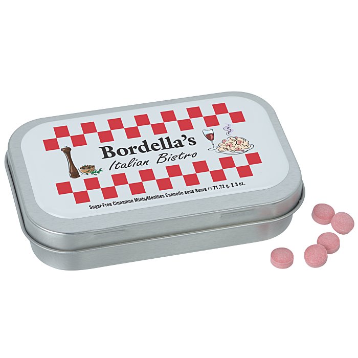 Custom Hinged Mint Tin with Full Colour Dome - Large