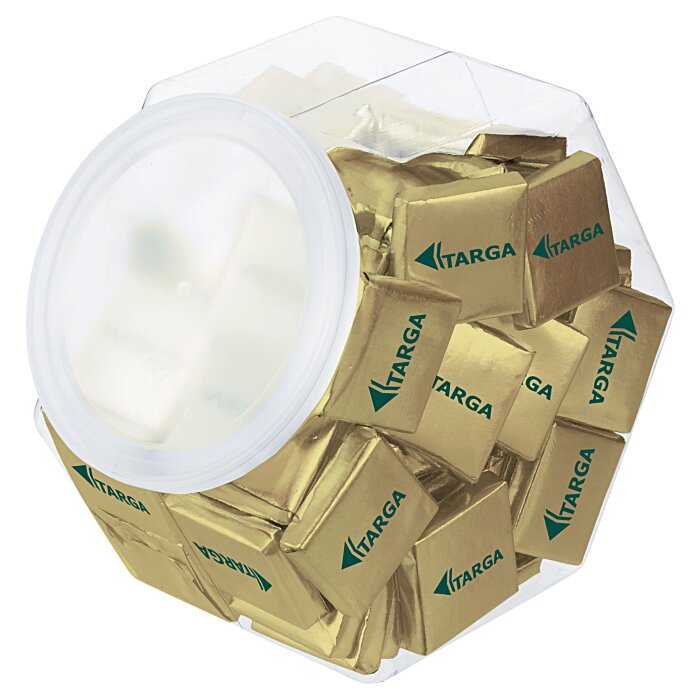 Custom Tub of Chocolate Squares - 90-Pieces