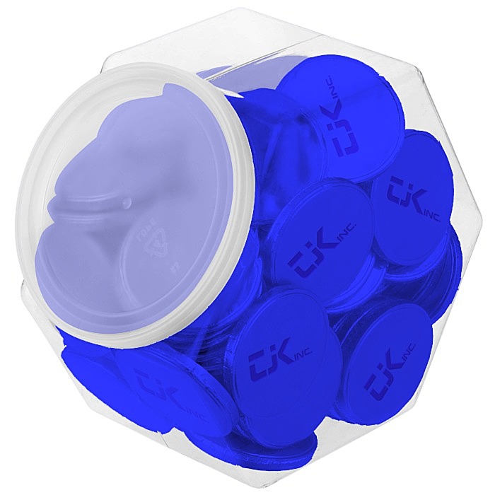 Custom Tub of Chocolate Coins - 85-Pieces