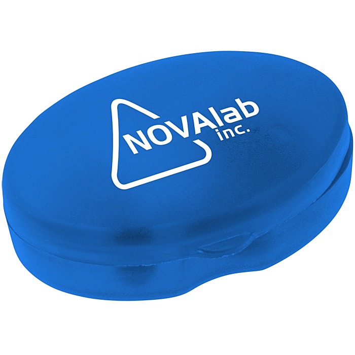 Custom Pill Box Oval Shape - Translucent
