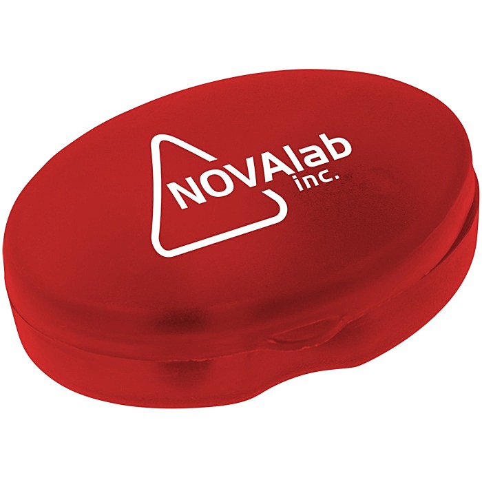 Custom Pill Box Oval Shape - Translucent