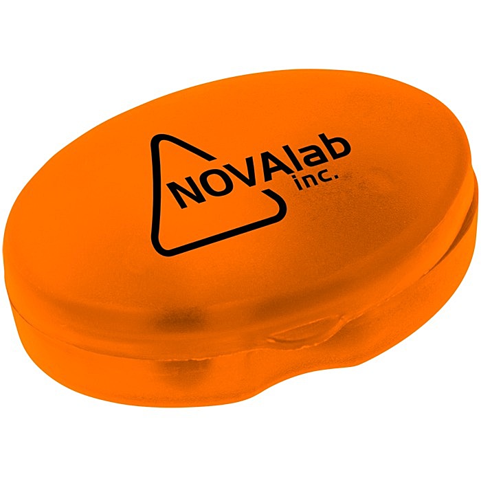 Custom Pill Box Oval Shape - Translucent