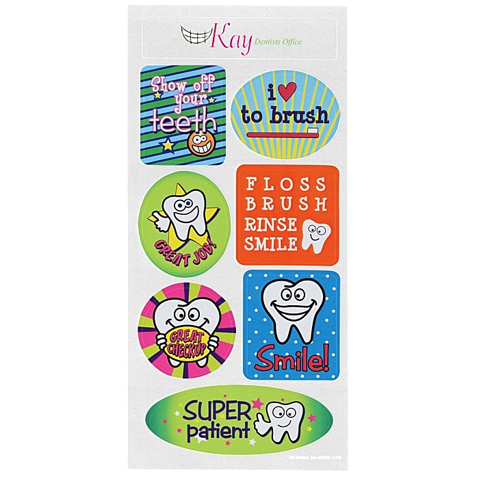 Custom Super Kid Sticker Sheet - Tooth Time