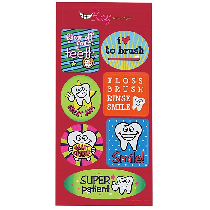 Custom Super Kid Sticker Sheet - Tooth Time