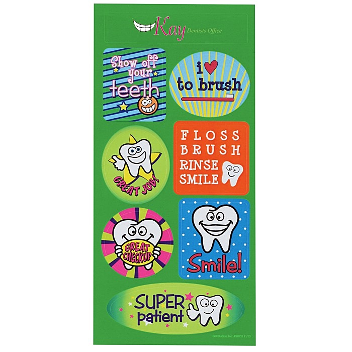 Custom Super Kid Sticker Sheet - Tooth Time