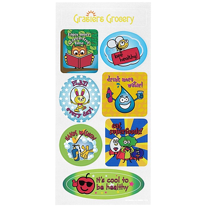 Custom Super Kid Sticker Sheet - Healthy Habits