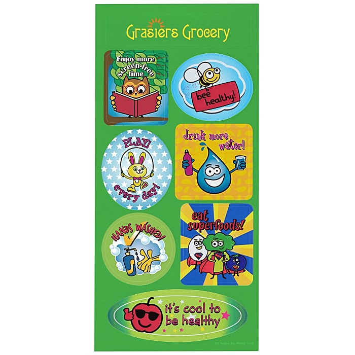 Custom Super Kid Sticker Sheet - Healthy Habits