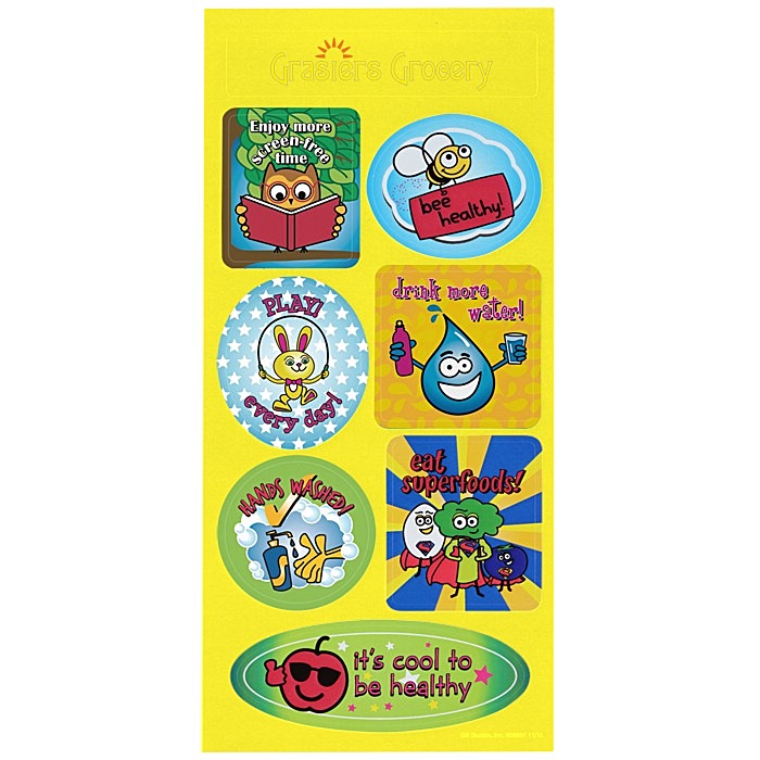 Custom Super Kid Sticker Sheet - Healthy Habits