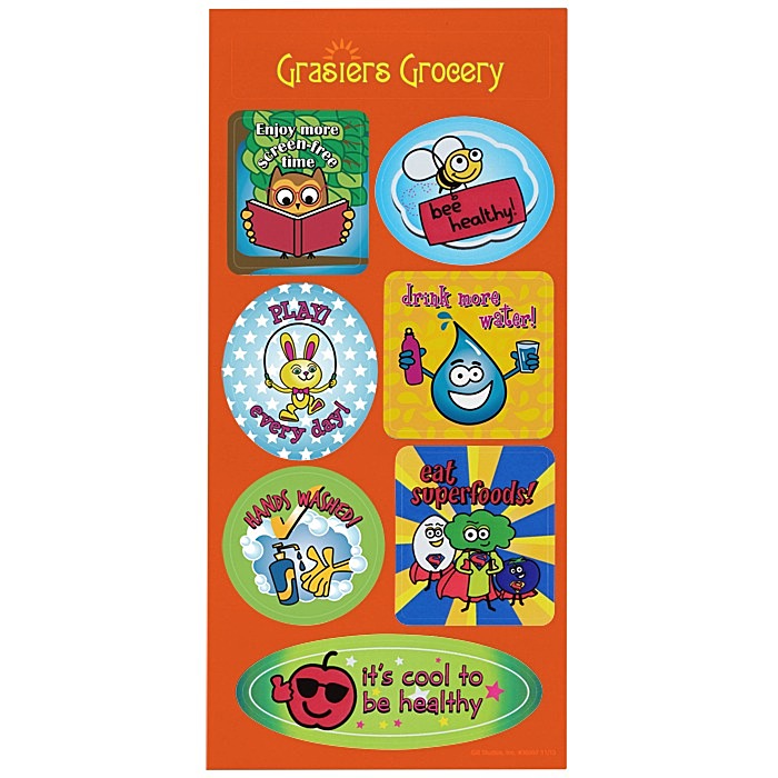 Custom Super Kid Sticker Sheet - Healthy Habits