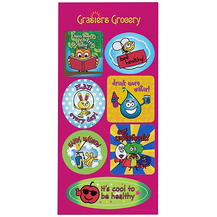 Custom Super Kid Sticker Sheet - Healthy Habits