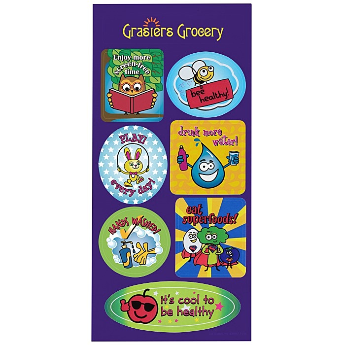 Custom Super Kid Sticker Sheet - Healthy Habits