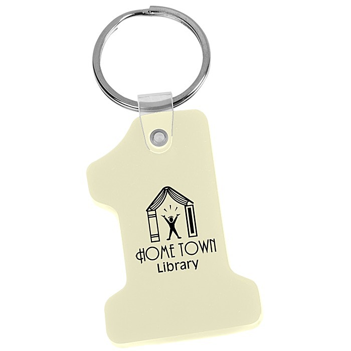 Custom Number One Soft Keychain - Opaque