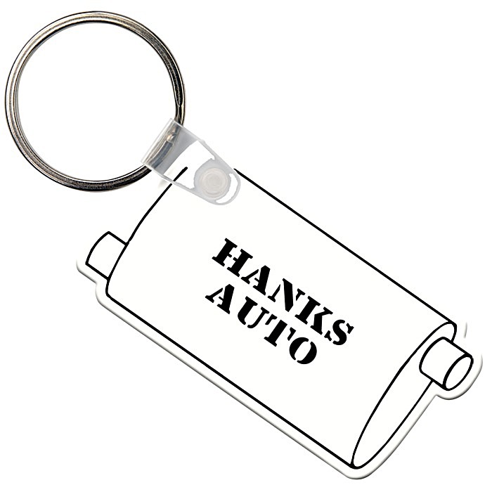 Custom Muffler Soft Keychain - Opaque