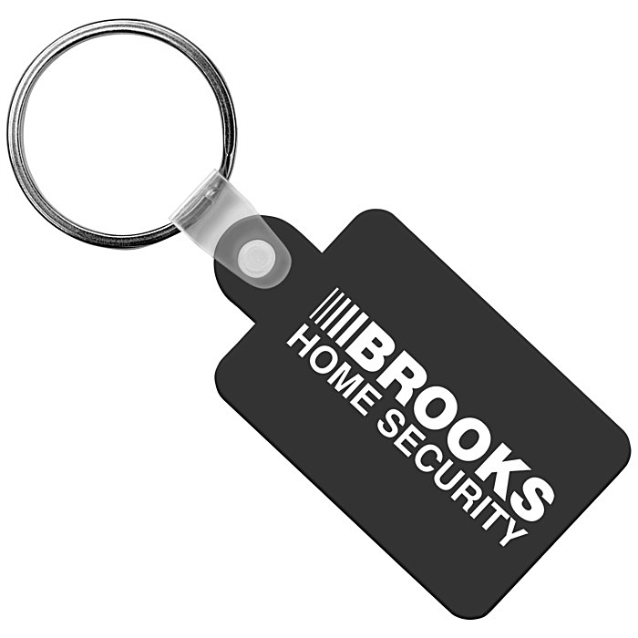 Custom Small Rectangle with Tab Soft Keychain - Opaque