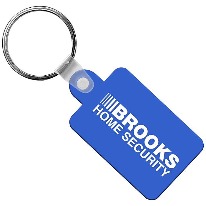 Custom Small Rectangle with Tab Soft Keychain - Opaque