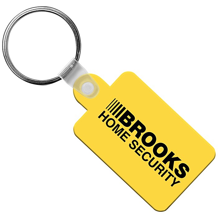 Custom Small Rectangle with Tab Soft Keychain - Opaque