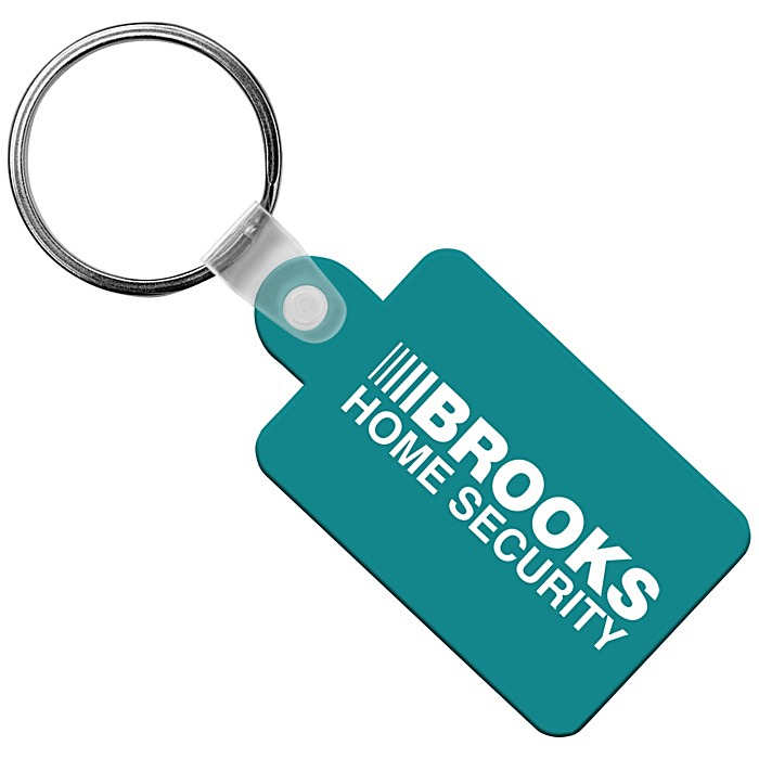 Custom Small Rectangle with Tab Soft Keychain - Opaque