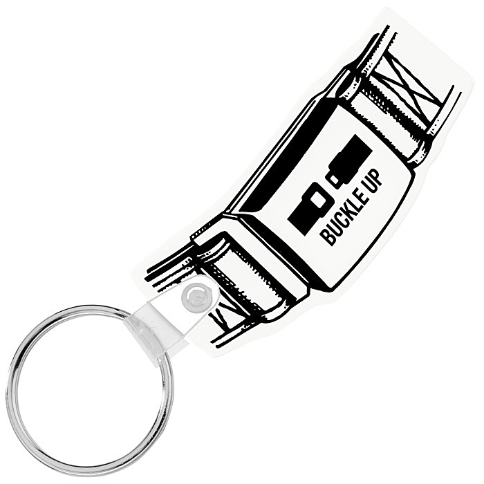 Custom Safety Belt Soft Keychain - Opaque