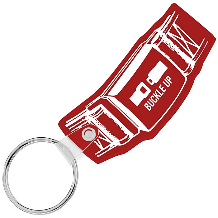 Custom Safety Belt Soft Keychain - Opaque