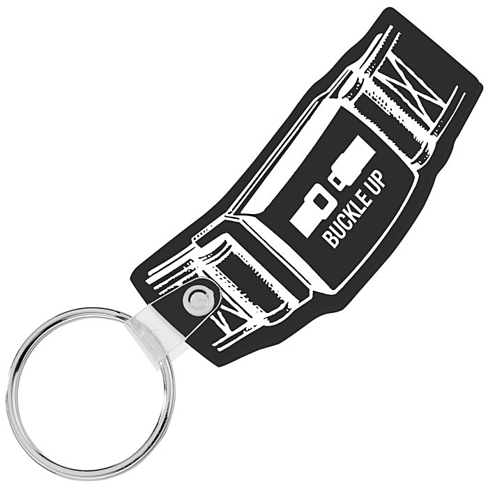 Custom Safety Belt Soft Keychain - Opaque